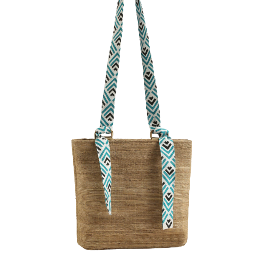 Natural Banana Fiber Bag with Detachable Handle