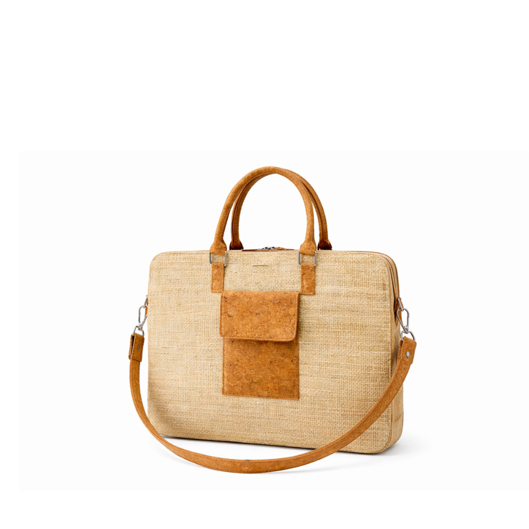 Banana Fiber Laptop Bag | Sustainable Office Bag for Men & Women | Vegan Laptop Carry Bag