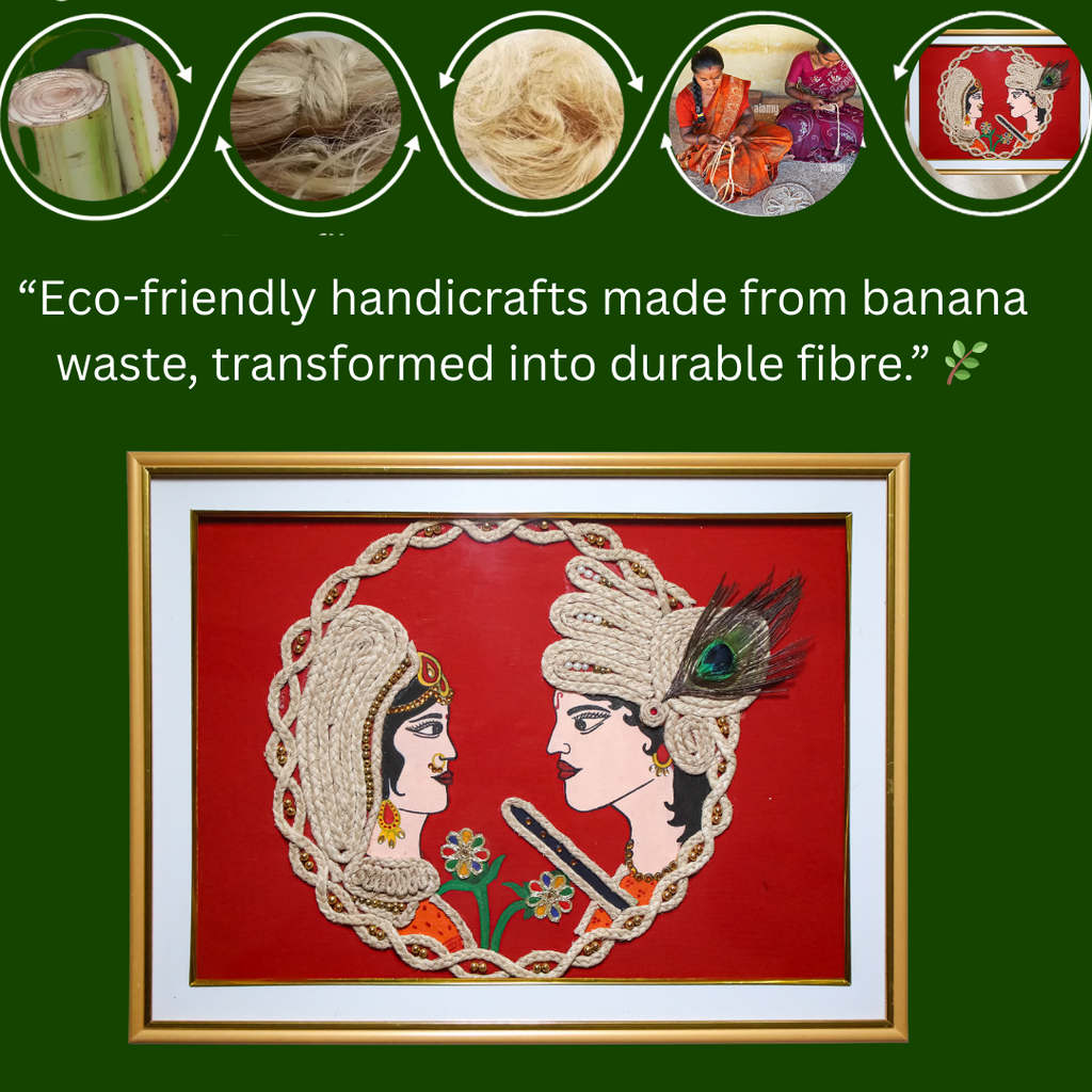 Radha Krishna Wall Frame – Handmade Banana Fiber Artwork | Eco-Friendly Wall  Décor - Ecoban Handicarft