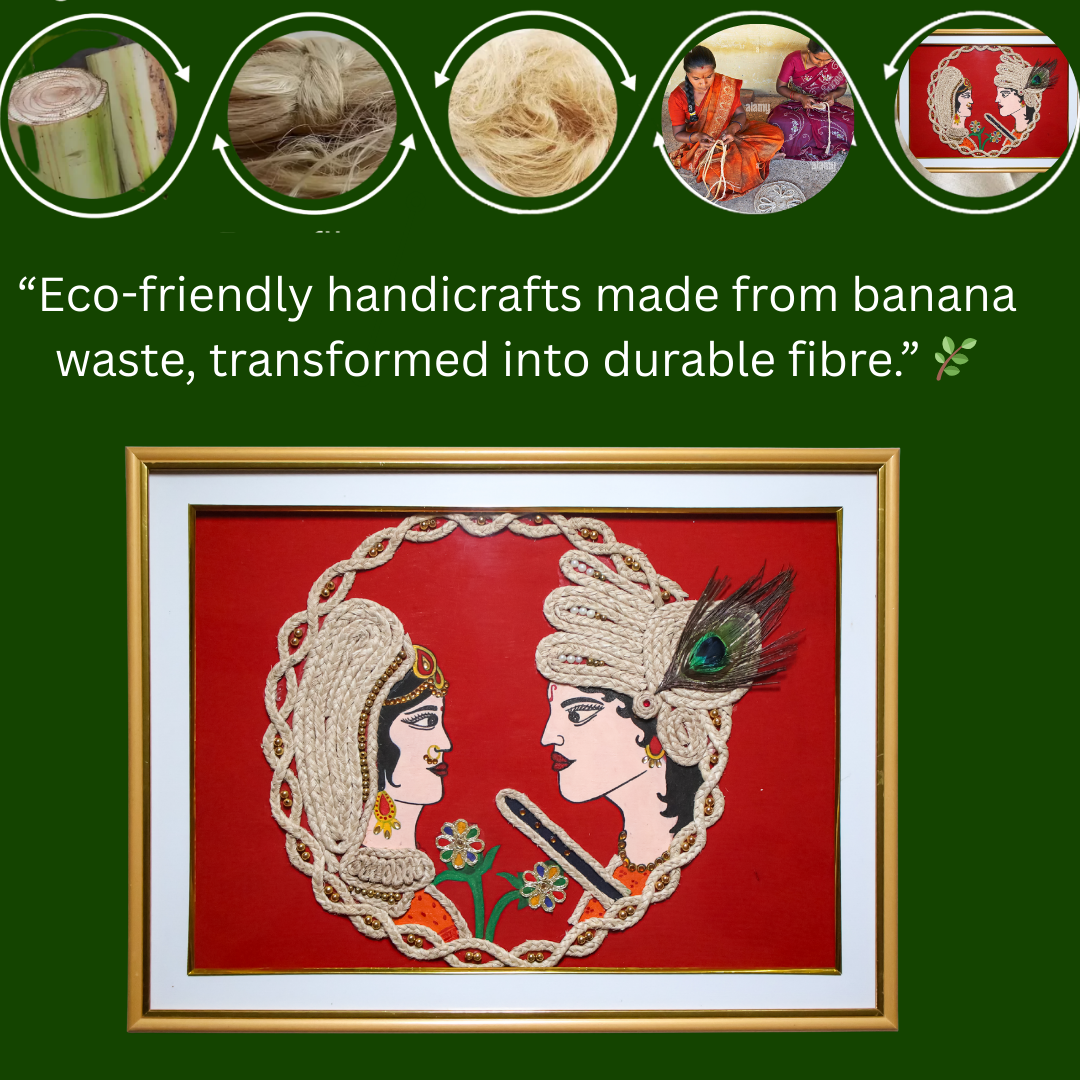 Radha Krishna Wall Frame – Handmade Banana Fiber Artwork | Eco-Friendly Wall  Décor - Ecoban Handicarft