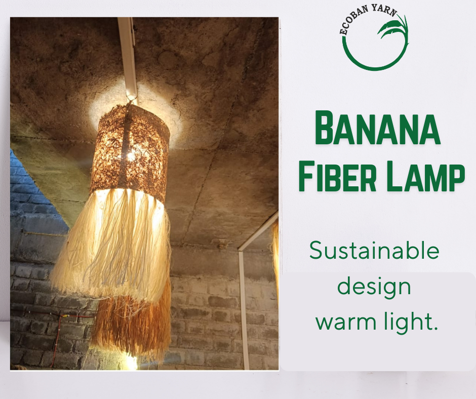 Handmade Banana Fiber Hanging Light for Home & Café Décor