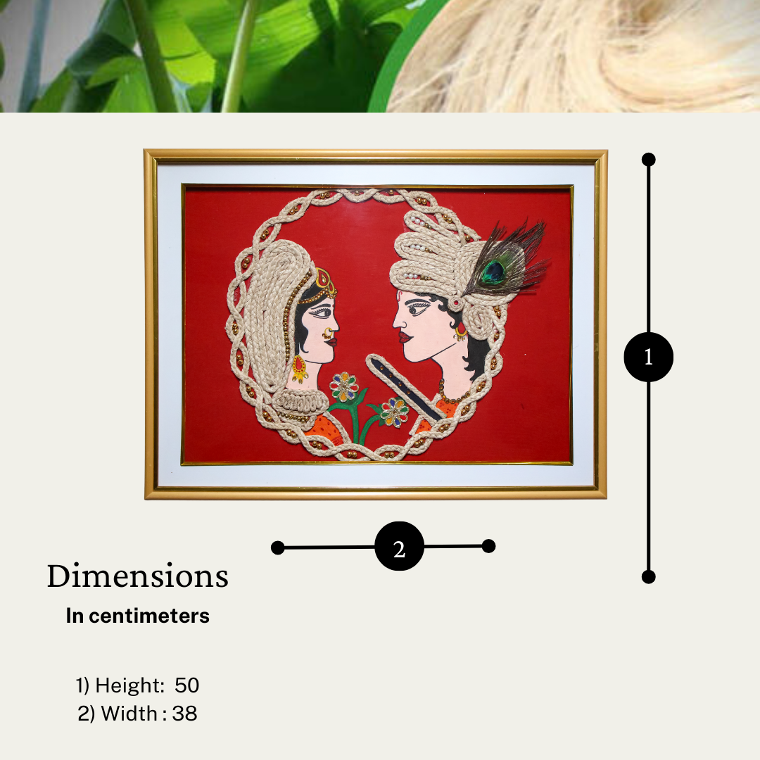 Radha Krishna Wall Frame – Handmade Banana Fiber Artwork | Eco-Friendly Wall  Décor - Ecoban Handicarft